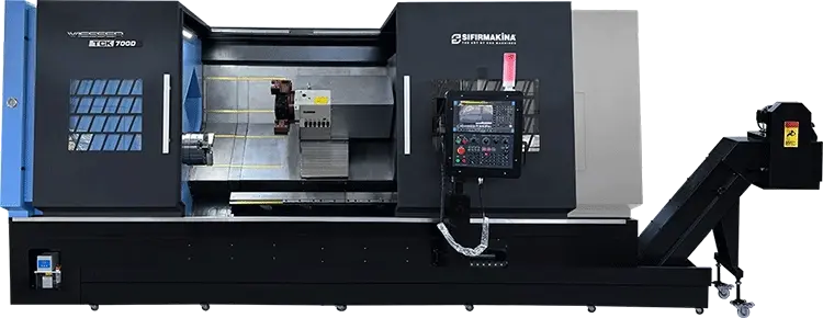 Wiesser TCK700D-1450 / C Eksenli 12 inch CNC Torna